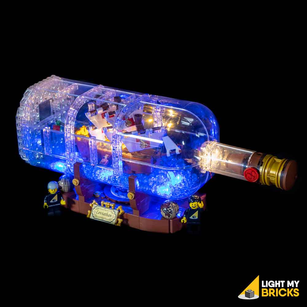 lego leviathan ship in a bottle